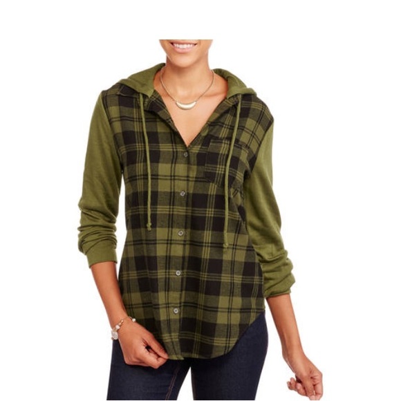 no boundaries plaid hoodie